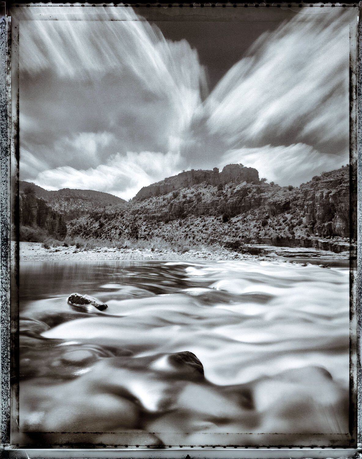 Salt River Rapids and Clouds, Salt River Canyon, AZ