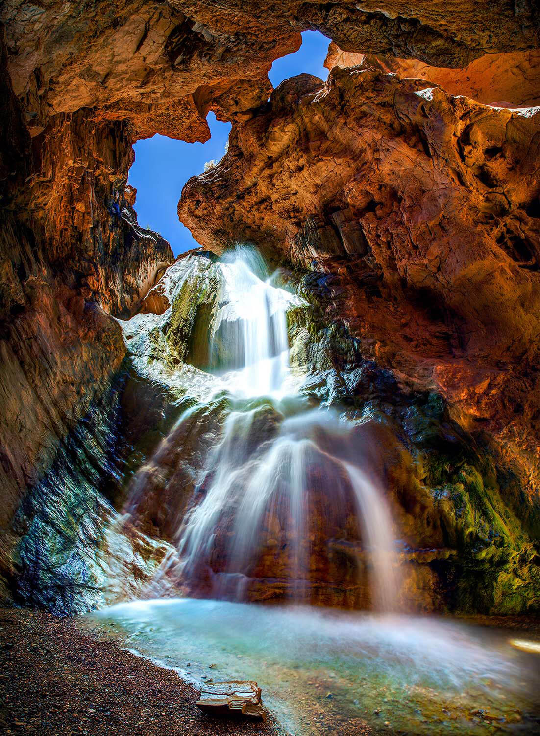 Travertine Cavern Waterfall #5, Mile 229,  Grand Canyon