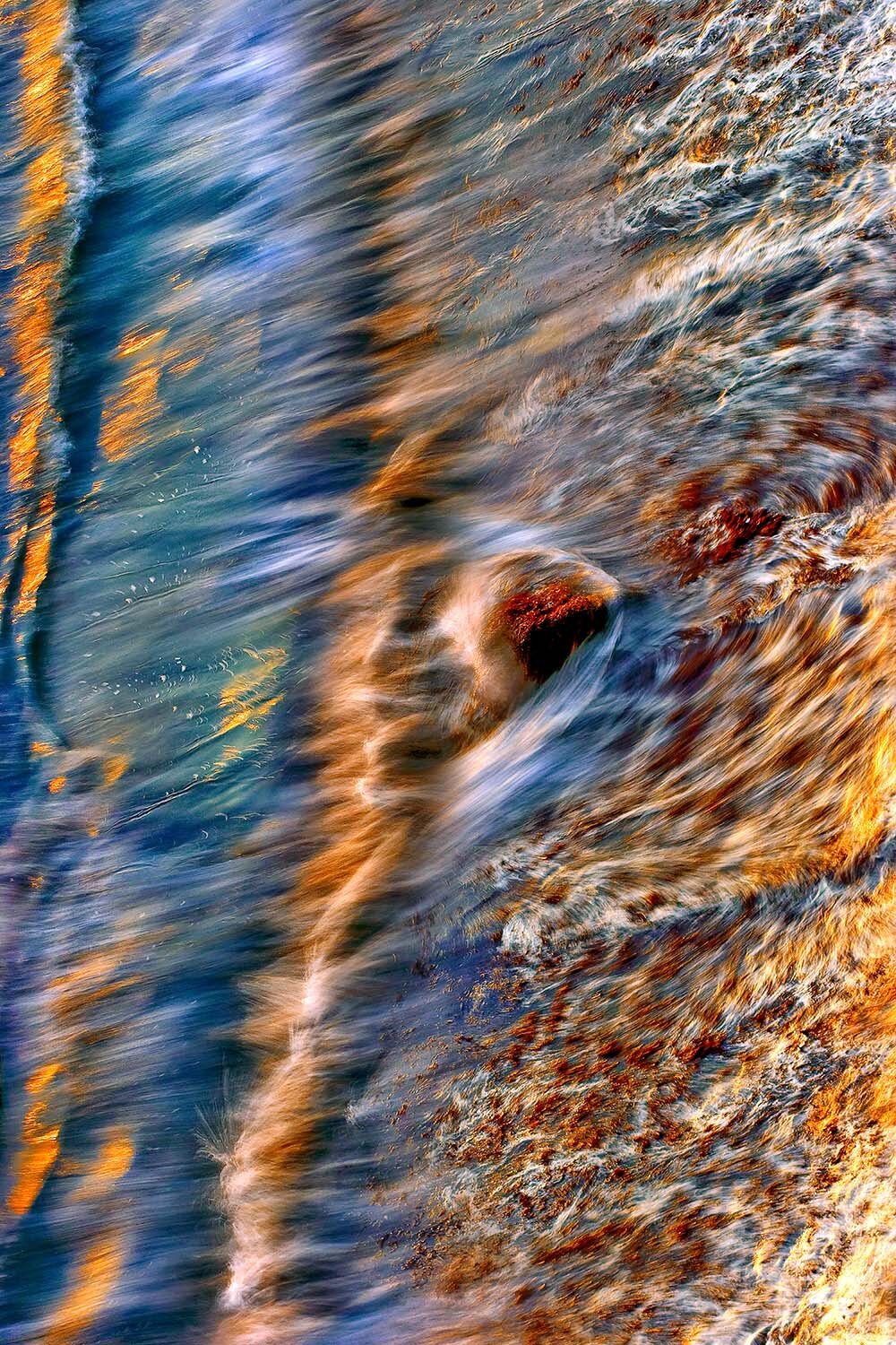 Incoming and Receding Waves #4. Pacific near Davenport, CA