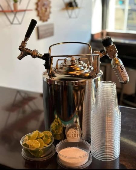 Have a party coming up this summer?
Be sure to order one of our margarita mini- kegs to bring with you!