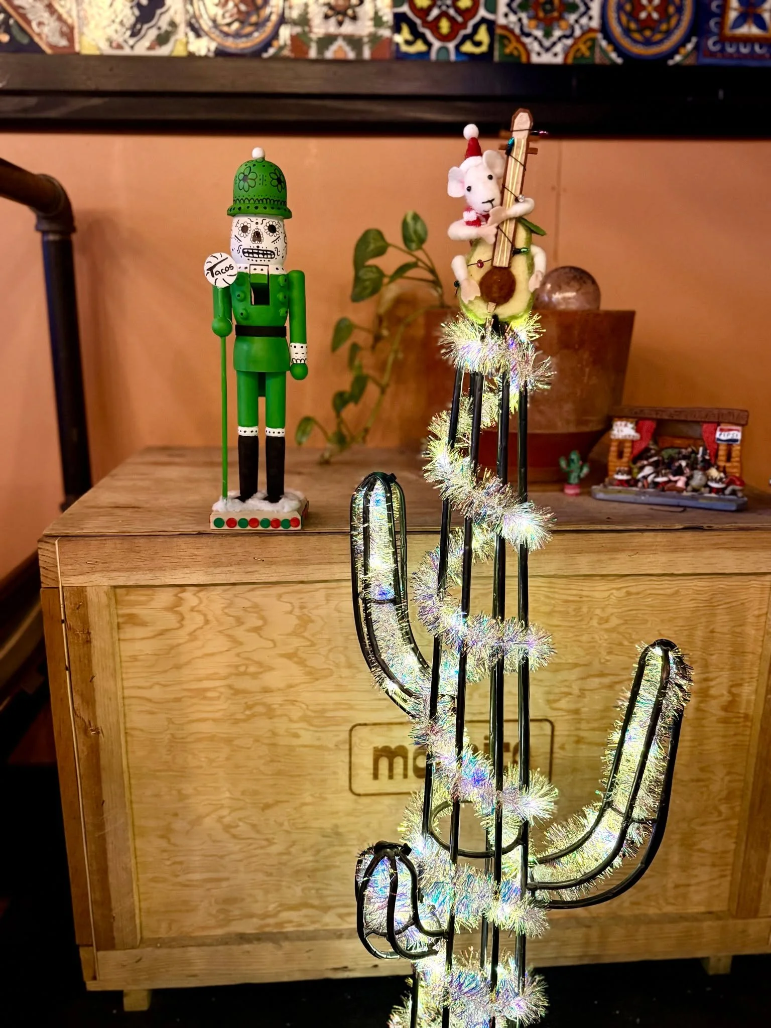 We truly have the best customers ever!! Thank you Dave for making us an El Arbol Nutcracker and cactus Christmas tree! 🎄🌮