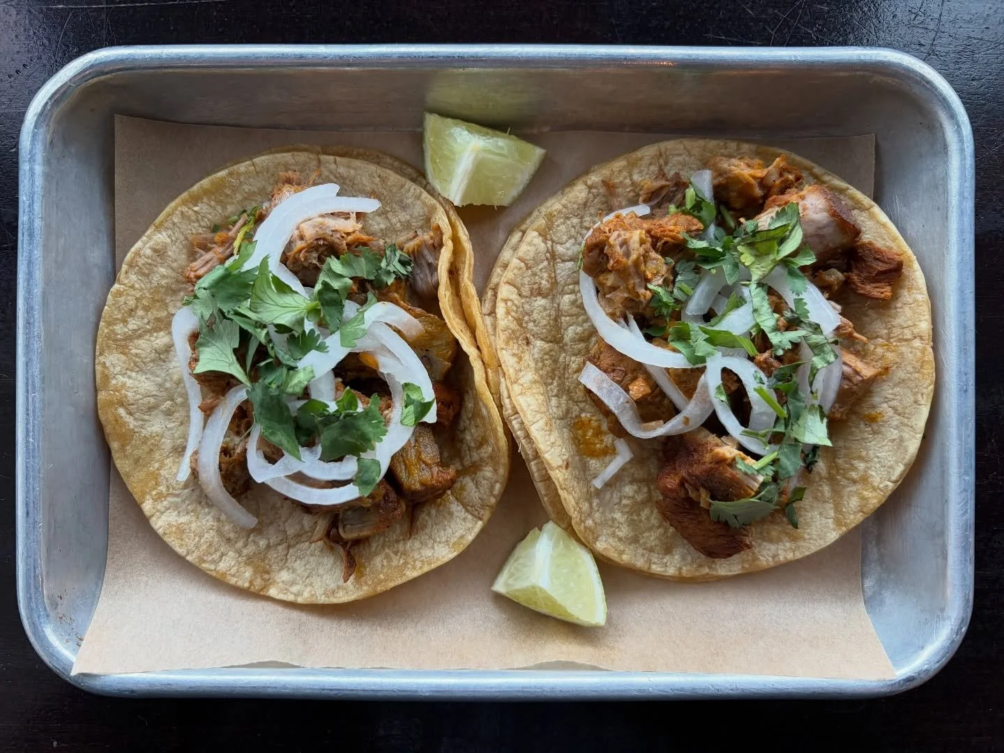 🔥𝔫𝔢𝔴 𝔰𝔭𝔢𝔠𝔦𝔞𝔩𝔰🔥 

&bull;PORK PIBIL TACO - banana leaf braised pork, habanero-pickled onions, cilantro

&bull;NASHVILLE HOT TOFU TACO - flash fried tofu tossed in a nashville style hot sauce, shredded lettuce, chihuahua cheese, bread &amp;