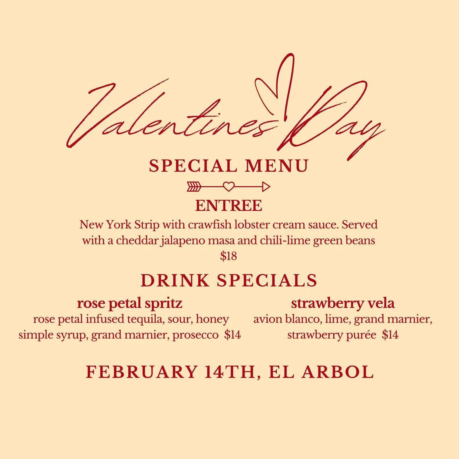 𝗪𝗵𝗼 𝗻𝗲𝗲𝗱𝘀 𝗖𝘂𝗽𝗶𝗱 𝘄𝗵𝗲𝗻 𝘆𝗼𝘂 𝗵𝗮𝘃𝗲 𝘁𝗲𝗾𝘂𝗶𝗹𝗮?
𝘊𝘰𝘮𝘦 𝘤𝘦𝘭𝘦𝘣𝘳𝘢𝘵𝘦 𝘝𝘢𝘭𝘦𝘯𝘵𝘪𝘯𝘦'𝘴 𝘥𝘢𝘺 𝘸𝘪𝘵𝘩 𝘰𝘶𝘳 𝘭𝘪𝘮𝘪𝘵𝘦𝘥 𝘵𝘪𝘮𝘦 𝘴𝘱𝘦𝘤𝘪𝘢𝘭𝘴 𝘢𝘯𝘥 𝘥𝘳𝘪𝘯𝘬𝘴 𝘸𝘰𝘳𝘵𝘩 𝘧𝘢𝘭𝘭𝘪𝘯𝘨 𝘧𝘰𝘳 💗✨

𝘉𝘳𝘪𝘯