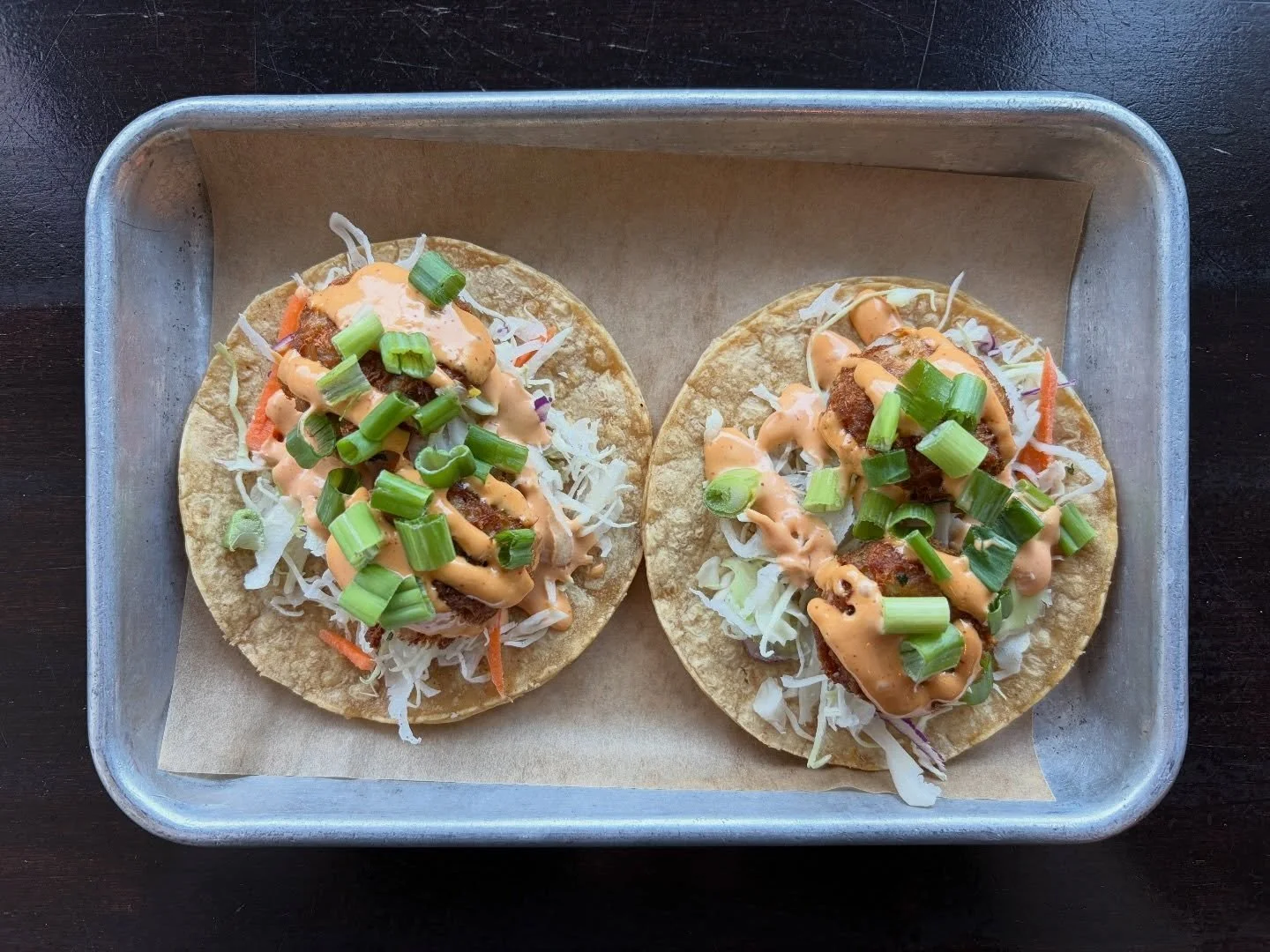 🔥𝔫𝔢𝔴 𝔰𝔭𝔢𝔠𝔦𝔞𝔩𝔰🔥 

&bull;CRAB CAKE TACO- flash fried crab cakes, cabbage, chipotle mayo, green onion

&bull;ROASTED SWEET POTATO TACO- seasoned sweet potatoes, refried

beans, poblano, pickled red onion, crema, cilantro