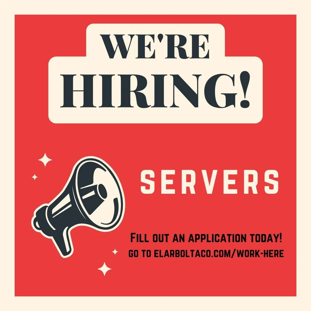 Wanna join our team?
We are hiring servers! Must be over 18. 😊