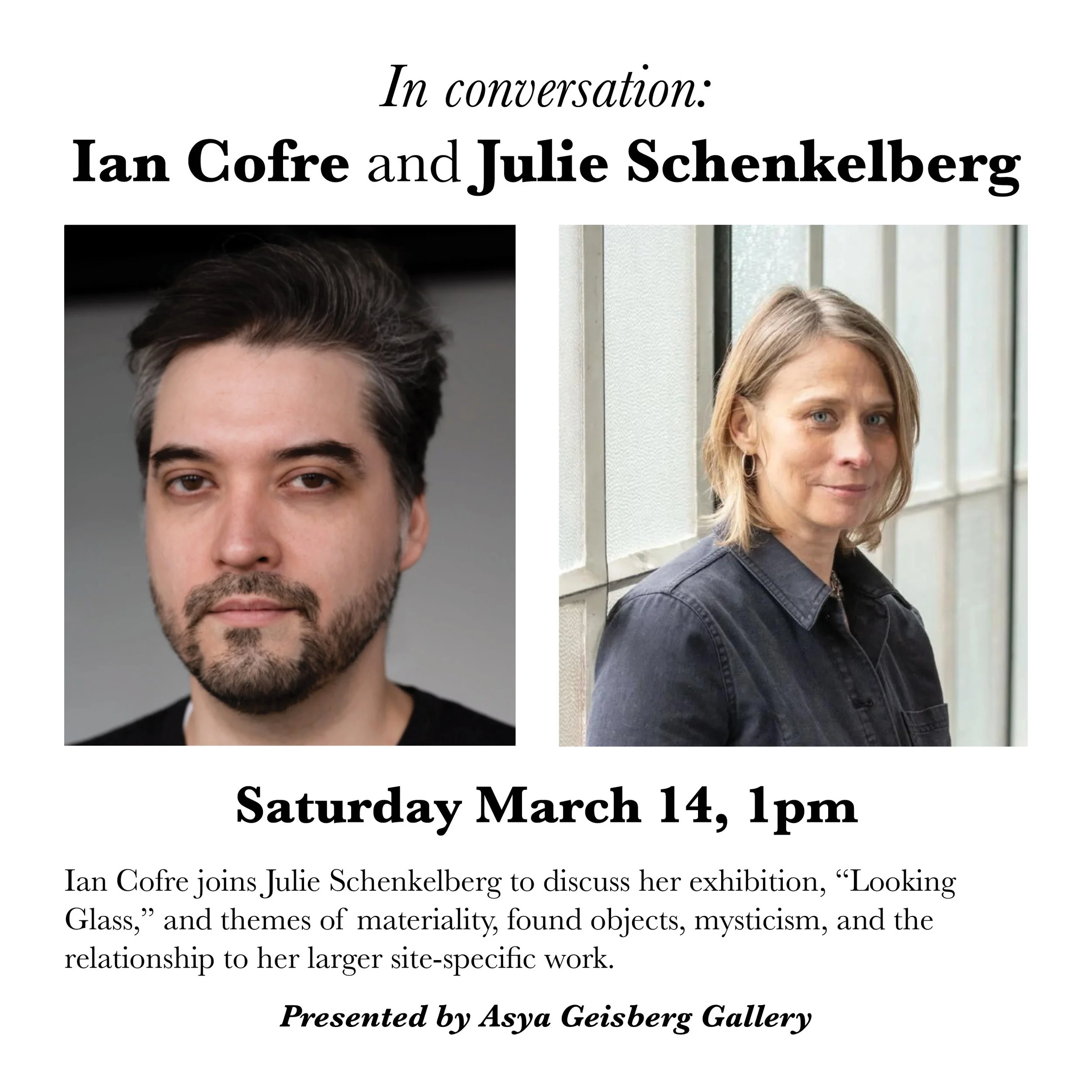 In Conversation March 14 with Julie Schenkelberg
