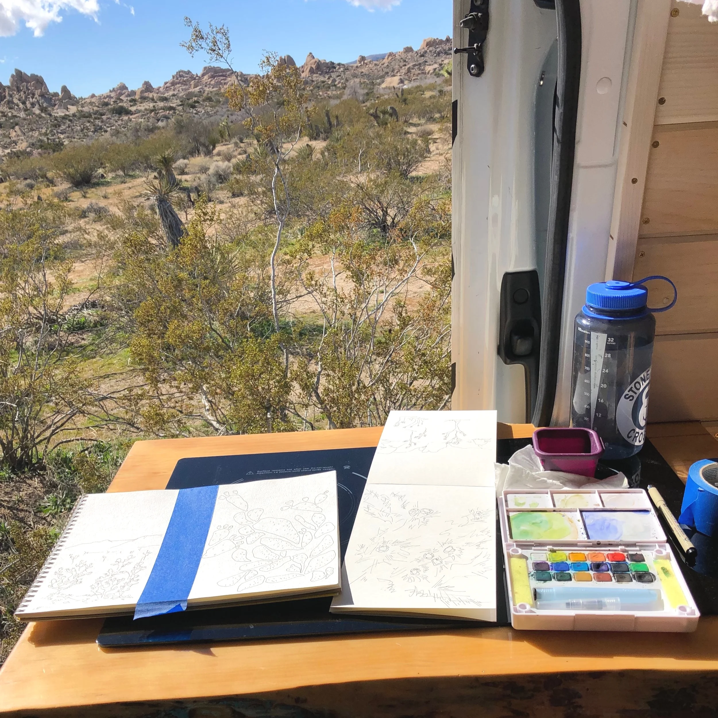 VAN LIFE POP-UP STUDIO IN JOSHUA TREE