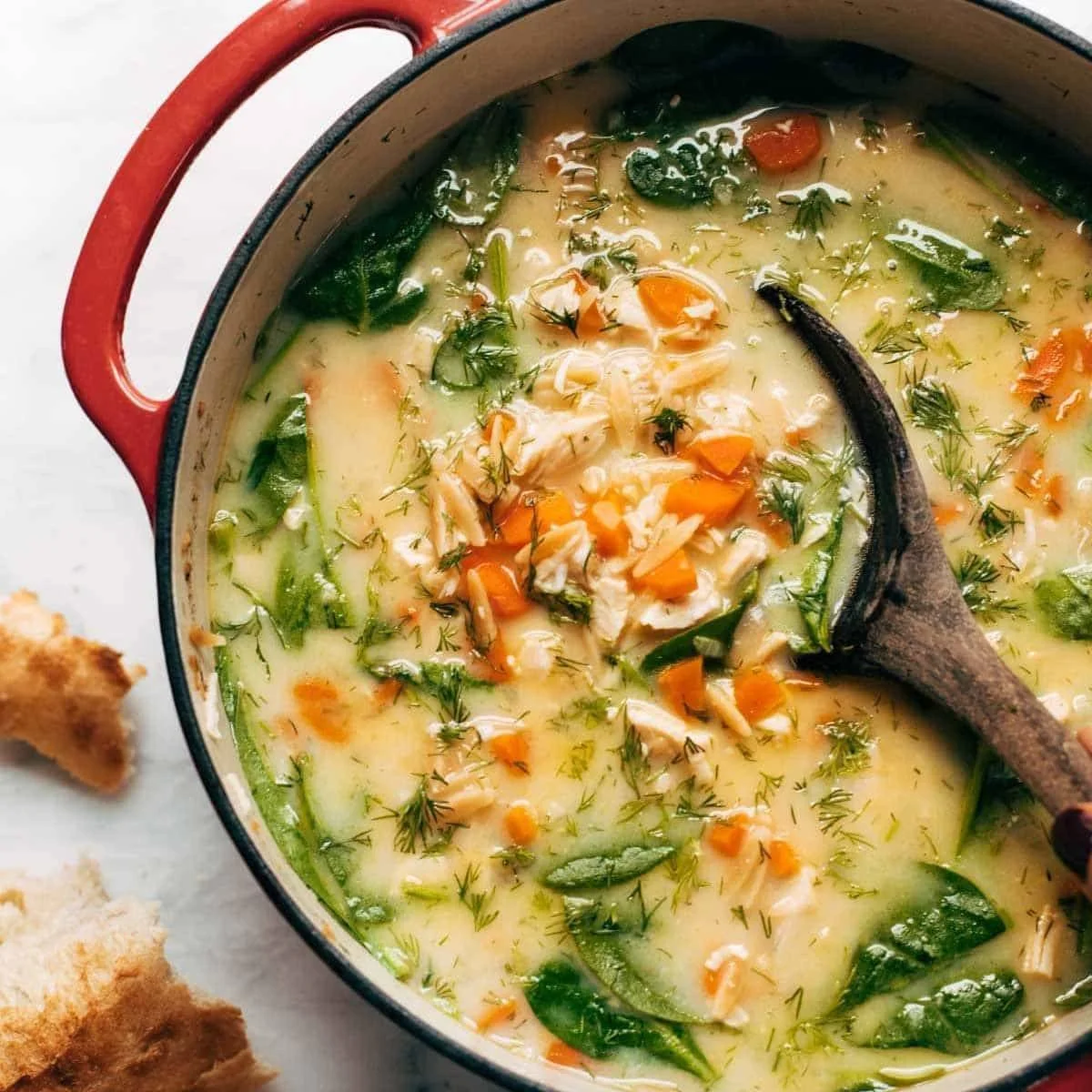 Lemon Chicken Orzo Soup