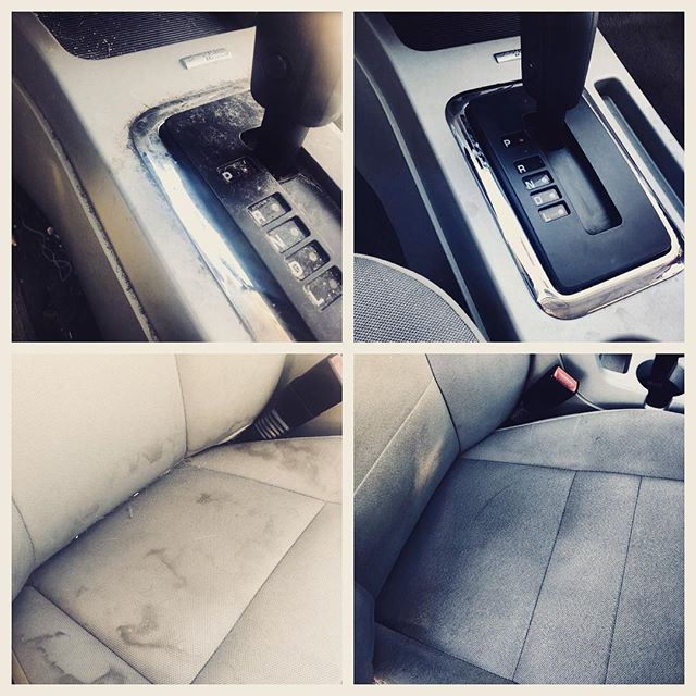#beforeandafter // Results from recent cleanings are transforming vehicles - so satisfying to get such great results 😃 // #cardetailing #familybusiness #workinginmaine #makingithappen