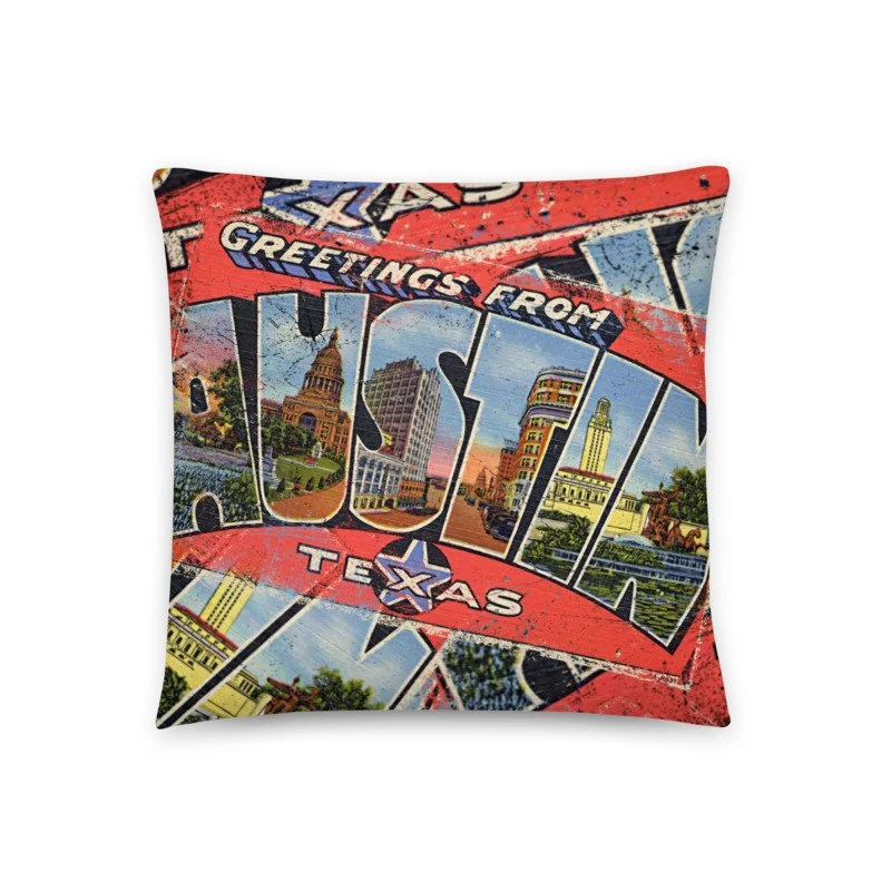 Austin Postcard Pillow