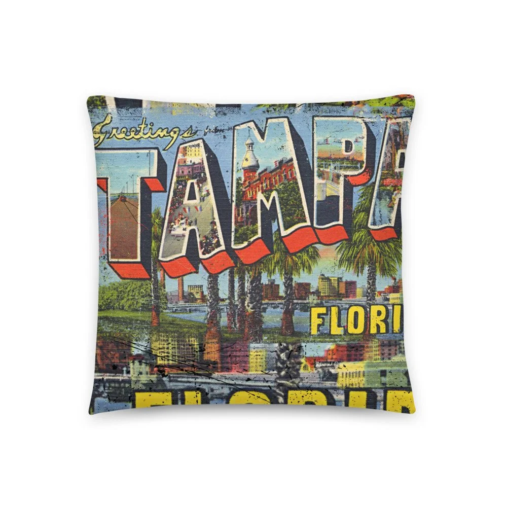 Tampa Postcard Pillow
