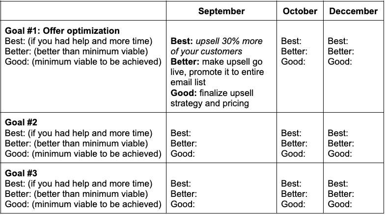 Q4 Planning Framework