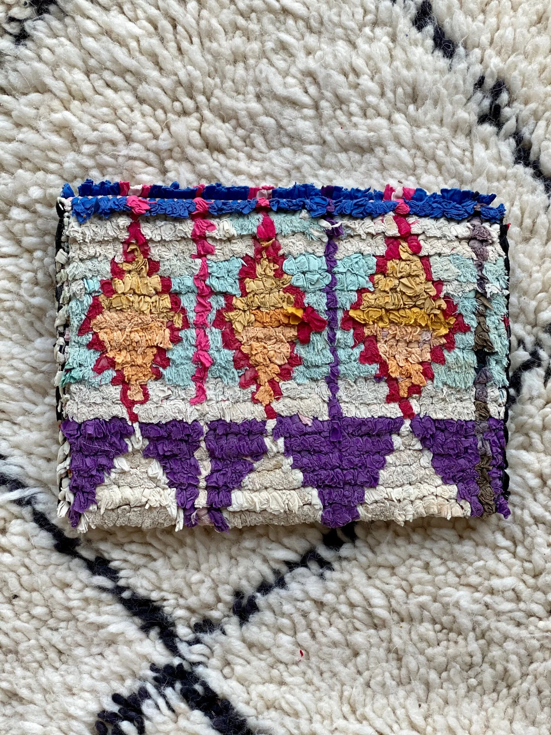 moroccan rug clutch bag