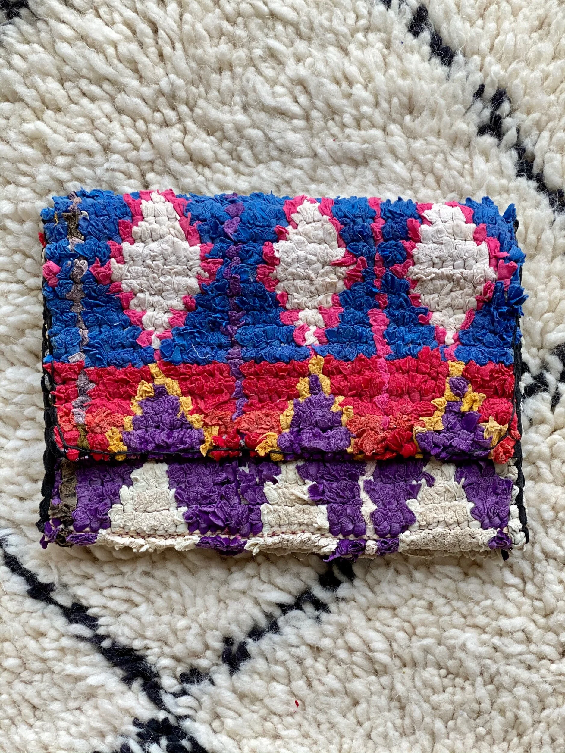 moroccan rug clutch bag