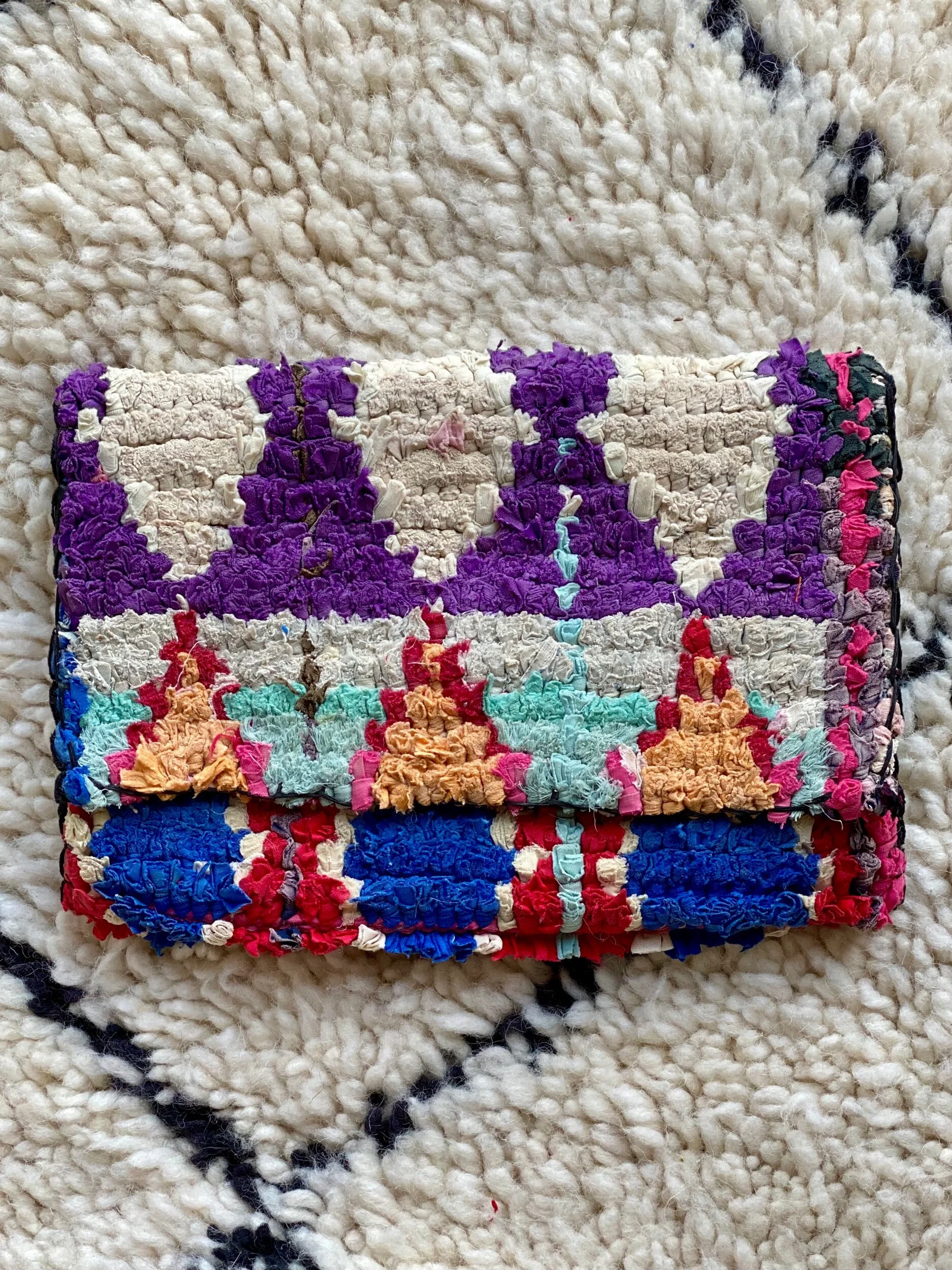 moroccan rug clutch bag