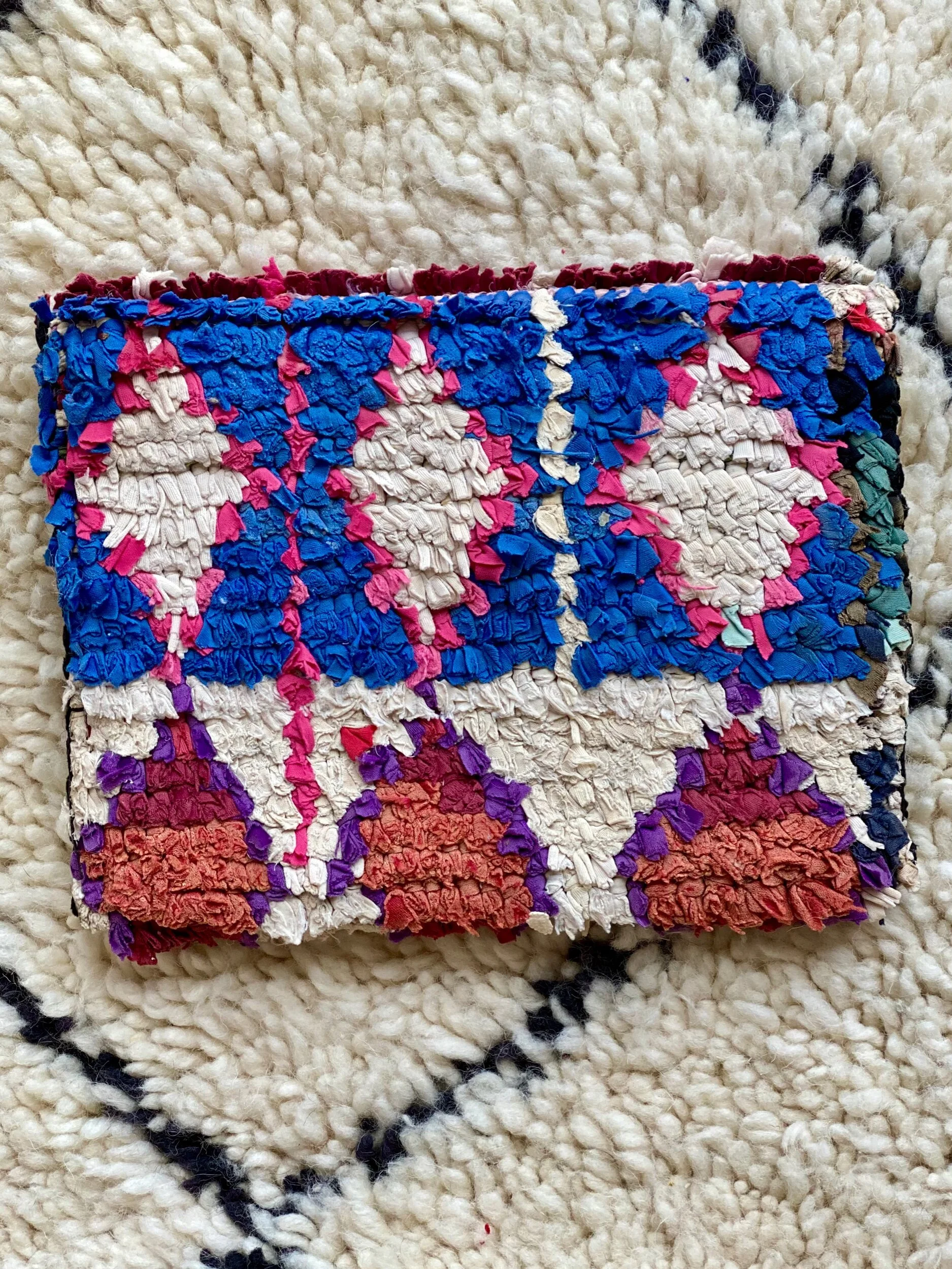 moroccan rug clutch bag