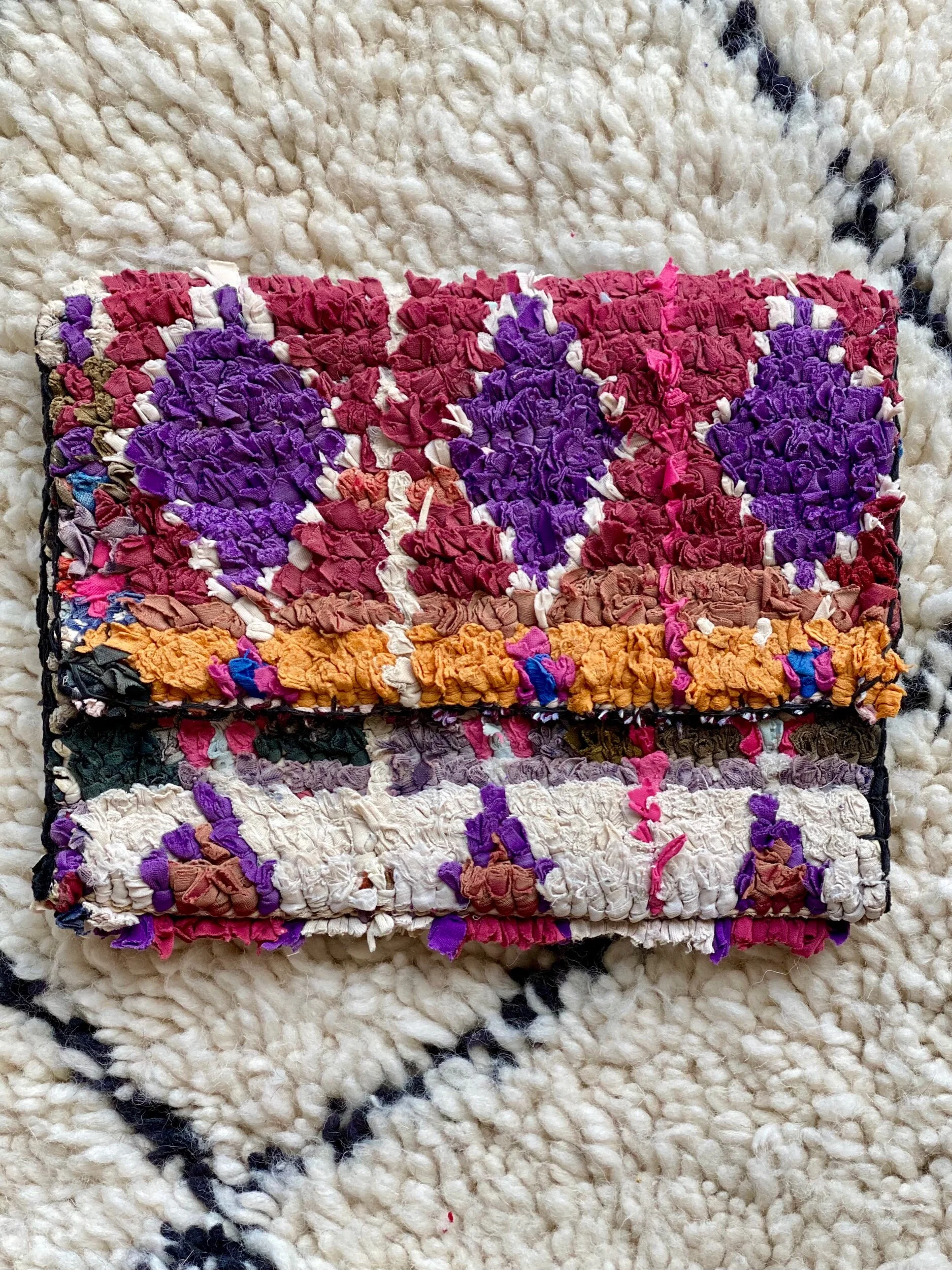 moroccan rug clutch bag
