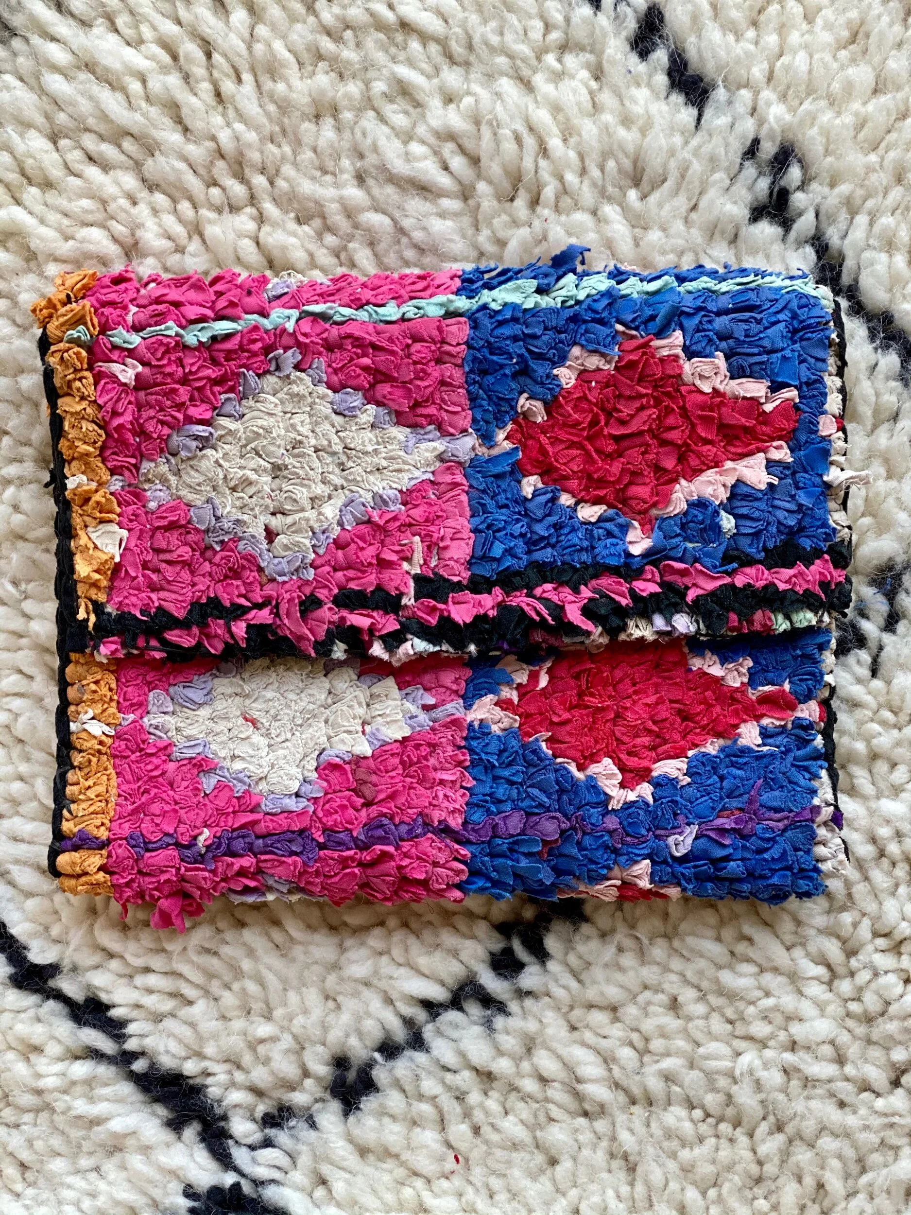 moroccan rug clutch bag