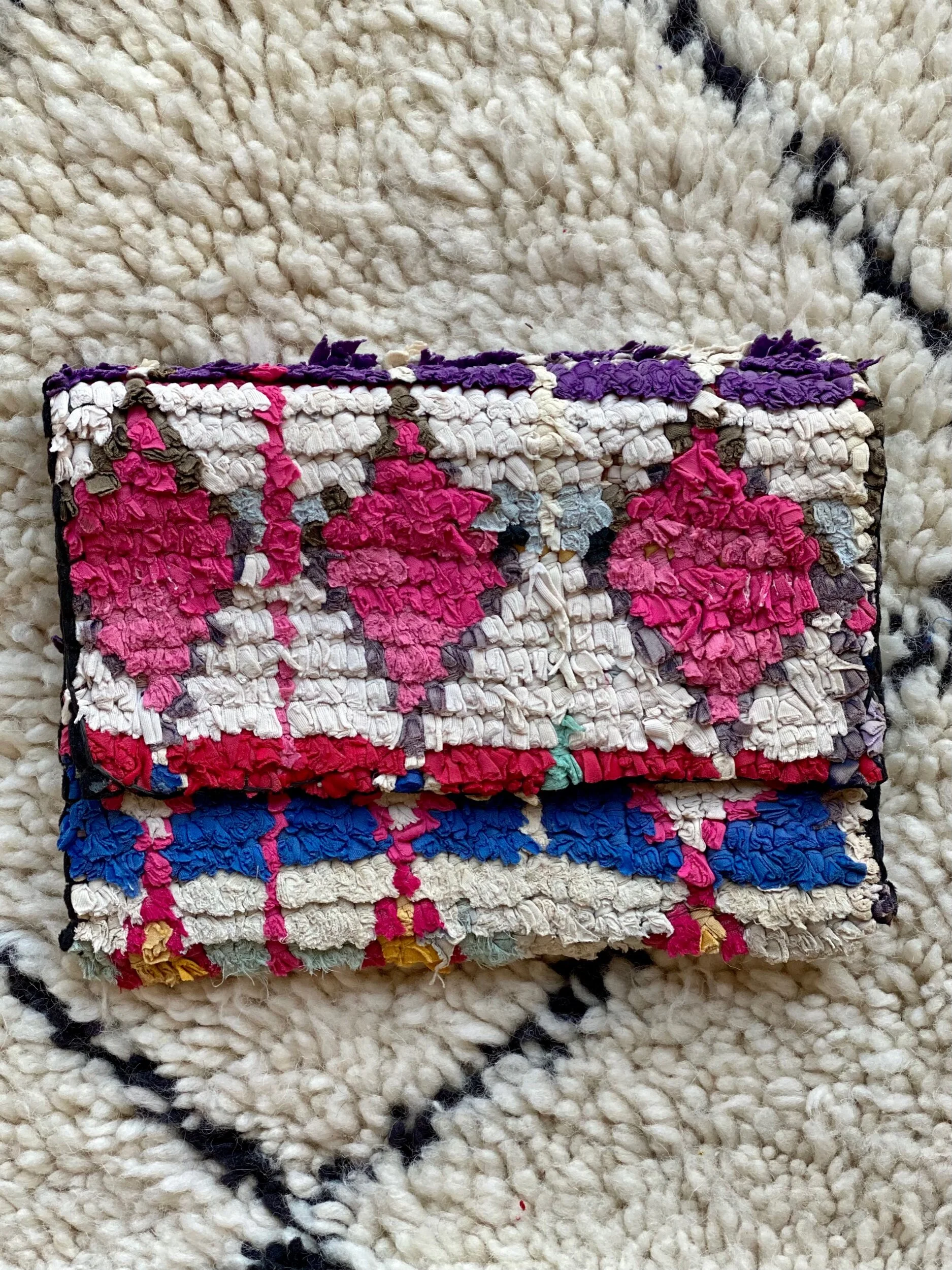 moroccan rug clutch bag