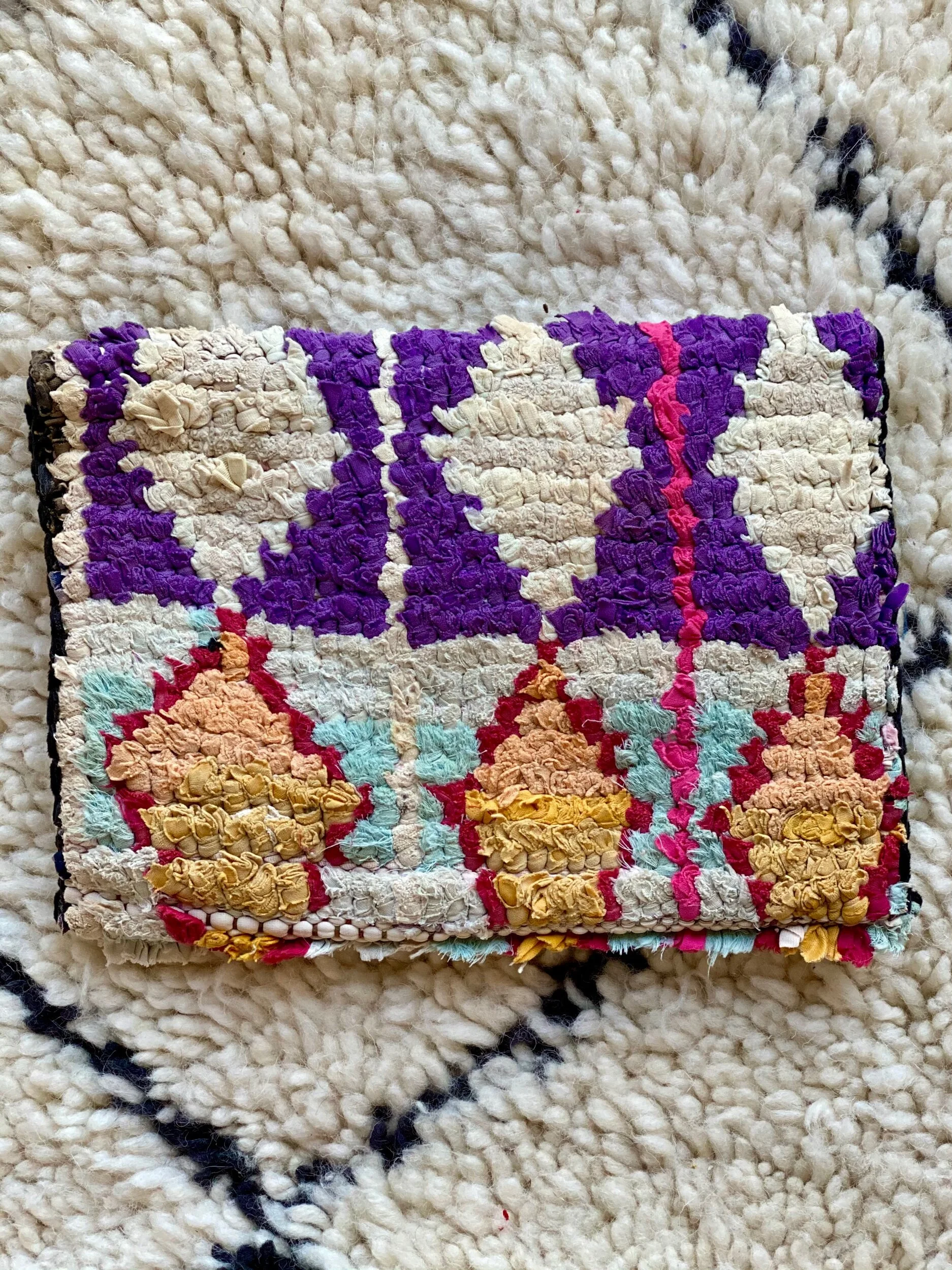 moroccan rug clutch bag