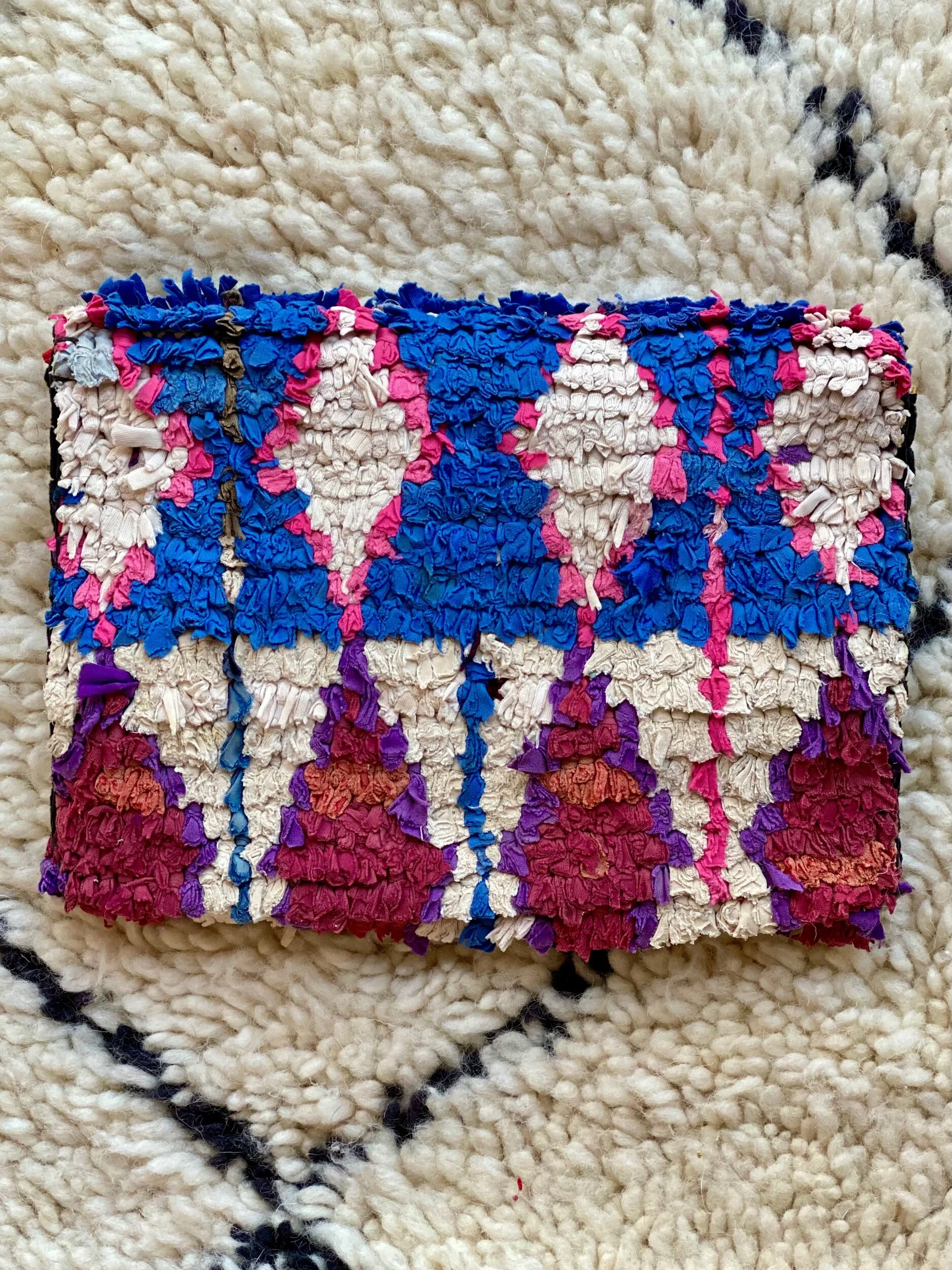 moroccan rug clutch bag
