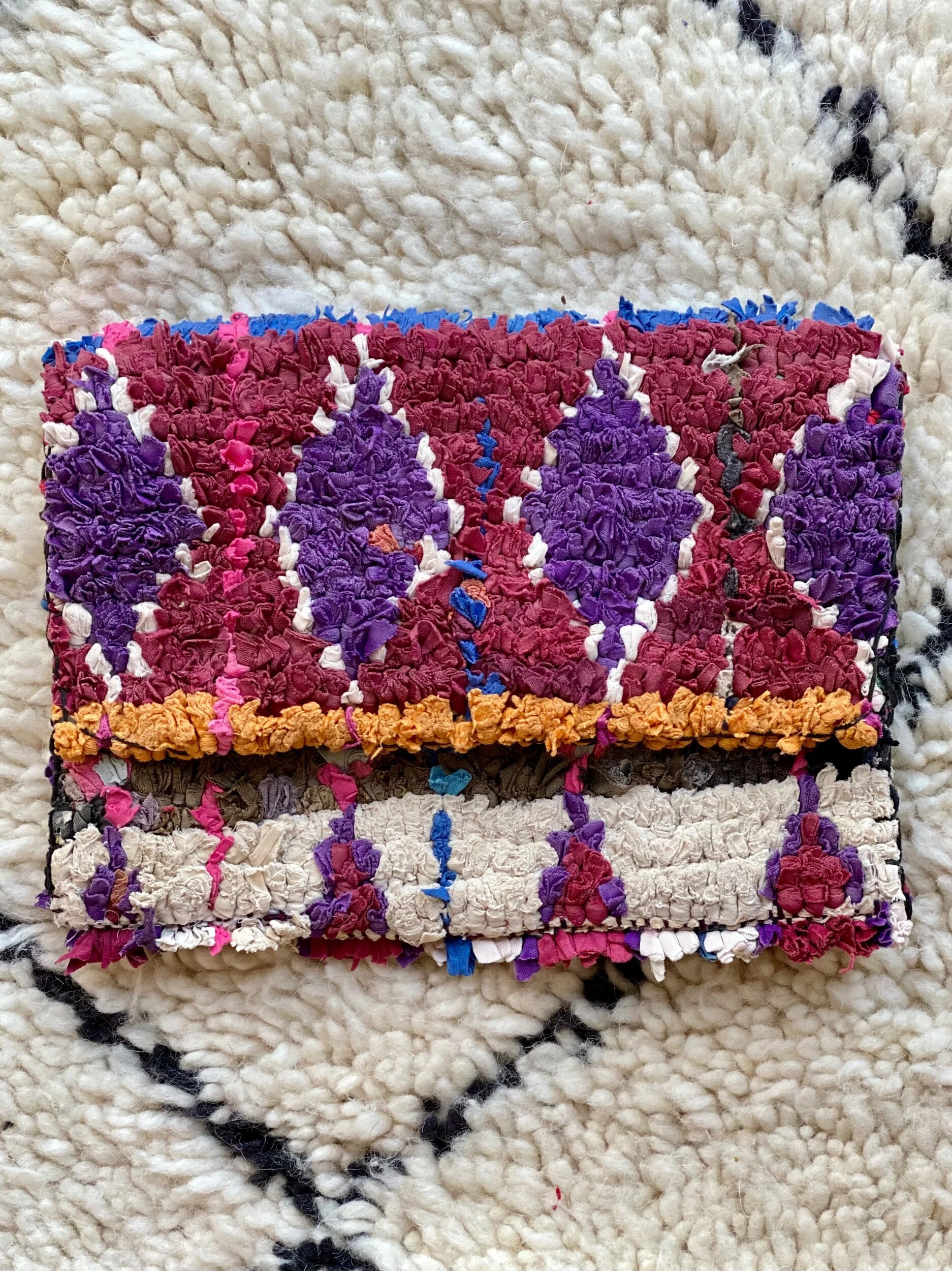 moroccan rug clutch bag