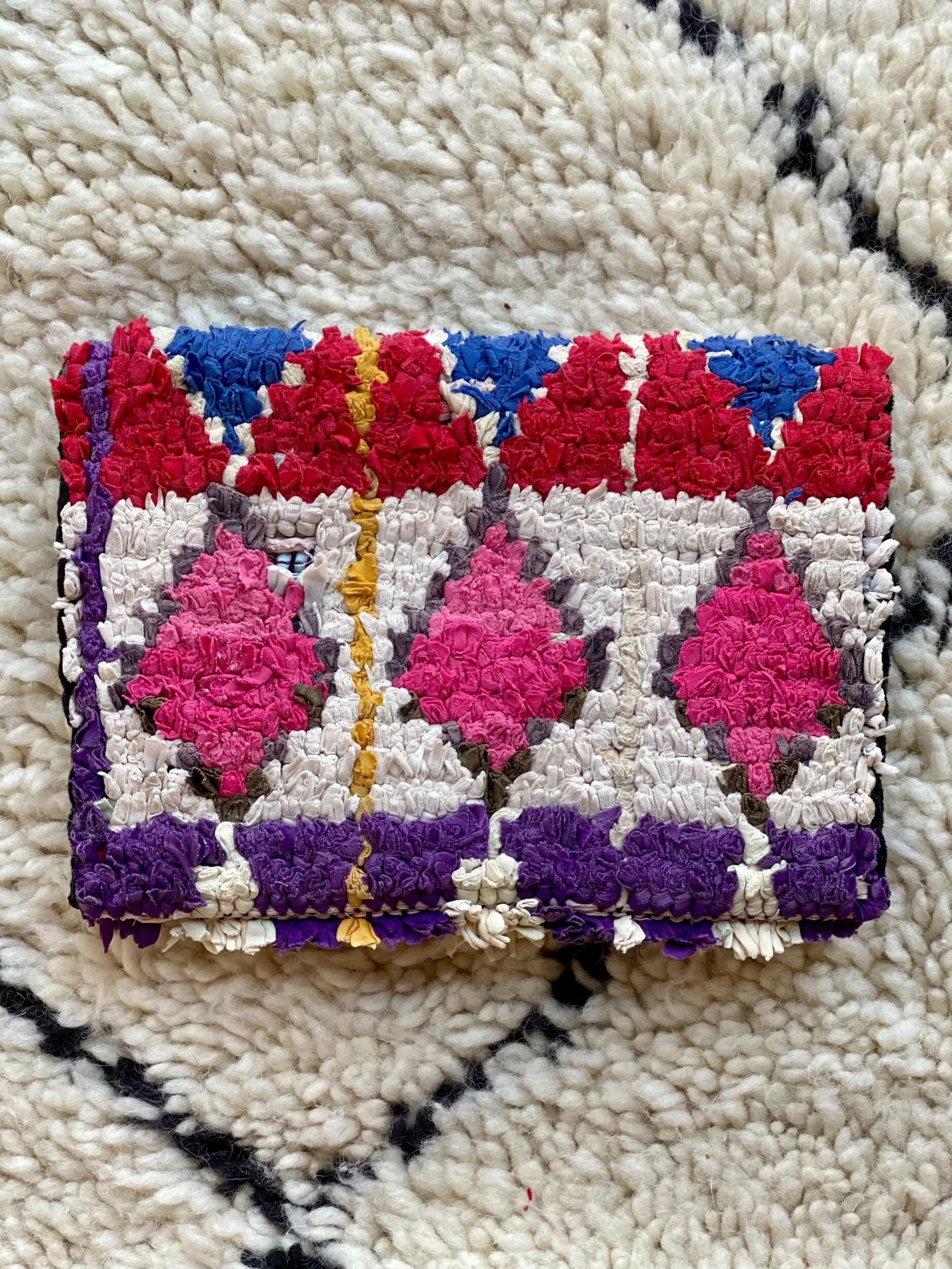 moroccan rug clutch bag
