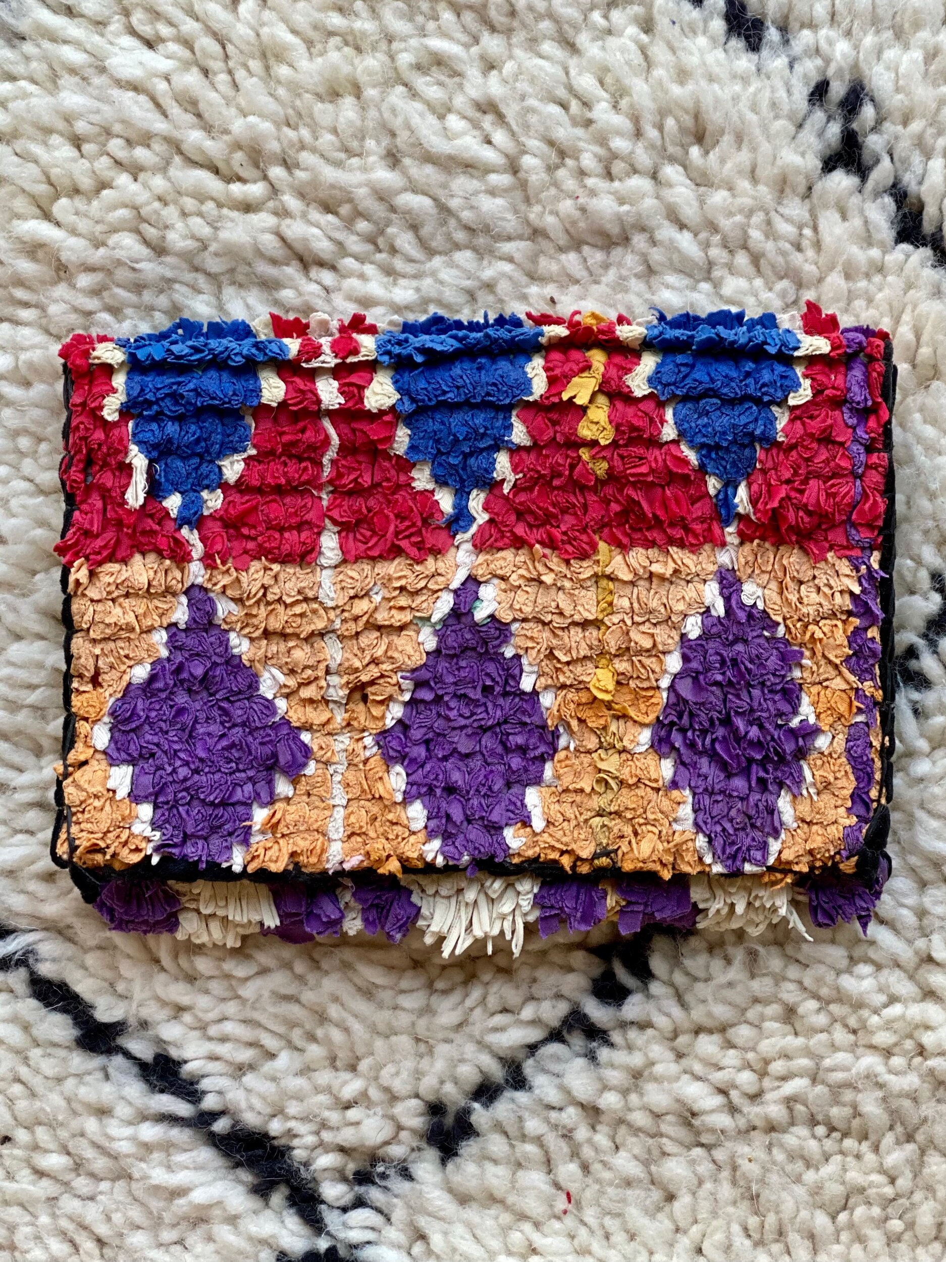 moroccan rug clutch bag