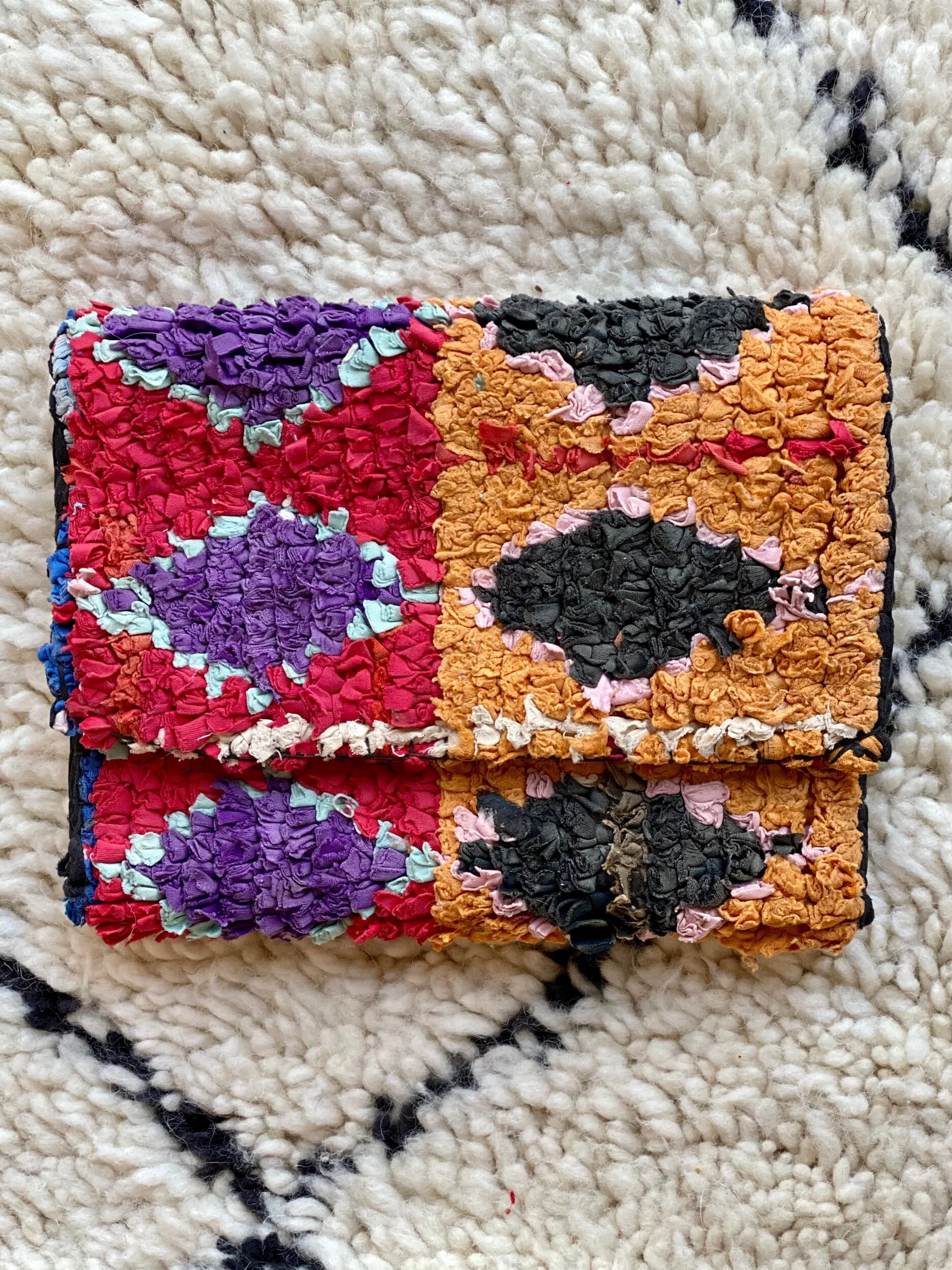 moroccan rug clutch bag