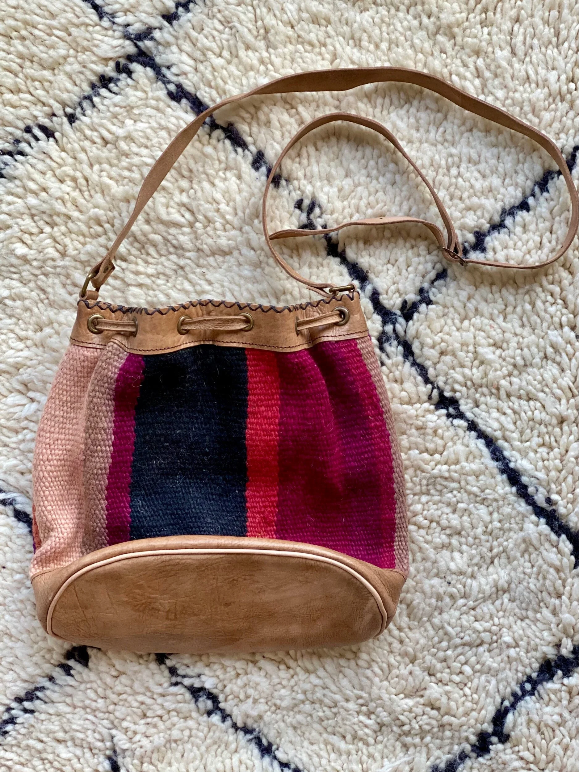 Moroccan Rug Bucket Bag
