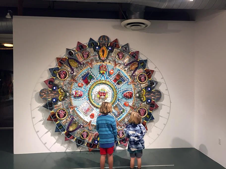 Oxymoderna (Aztec Calendar), 2002, Einar &amp; Jamex De La Torre, mixed media glass sculpture