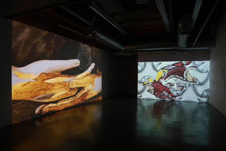 Installation shot: Mimesis. Carla Viparelli. Manhattan Beach Art Center. Photo by Eric Swenson.