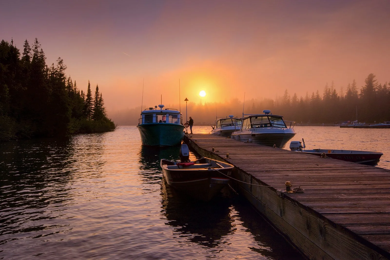 MI17-0978-8078 Rock Harbor aka Snug Harbor Sunset in September by Aubrieta Hope.jpg