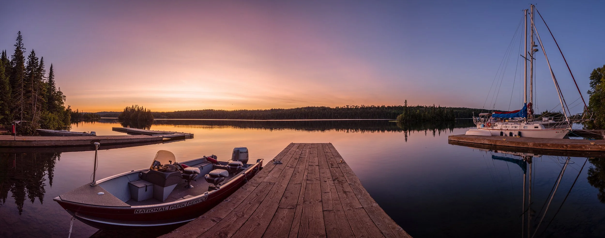 MI17-0980-9028 Twilight Pano at Tobin Harbor in September IRNP by Aubrieta Hope .jpg
