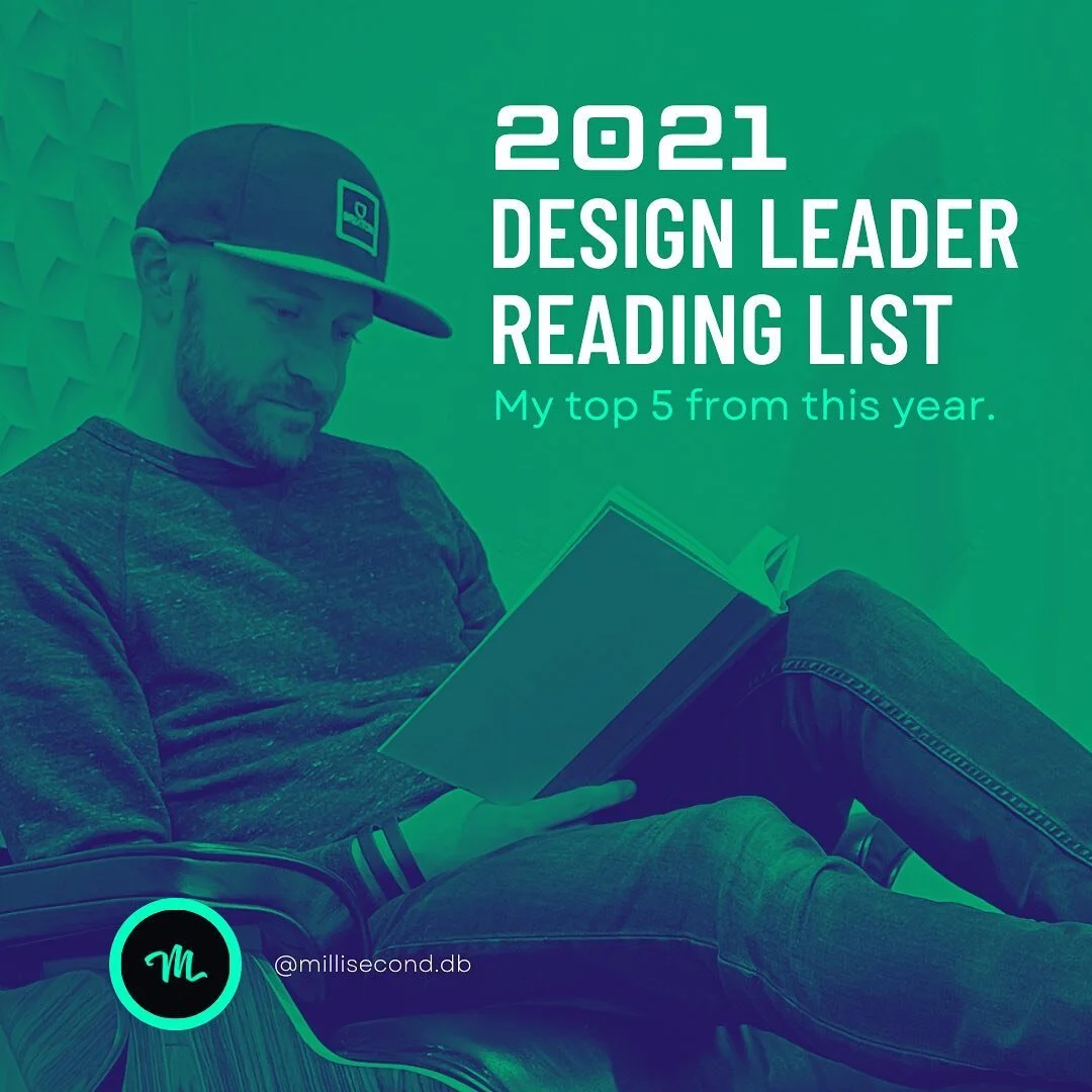 011. I’ve finished 40 books so far in 2021. Here are 5 of my favorite for leaders and designers. 
. 
Any recommendations I need to put on my list for 2022?
. 
#readinglist2021 #designleadership #ux #productdesign