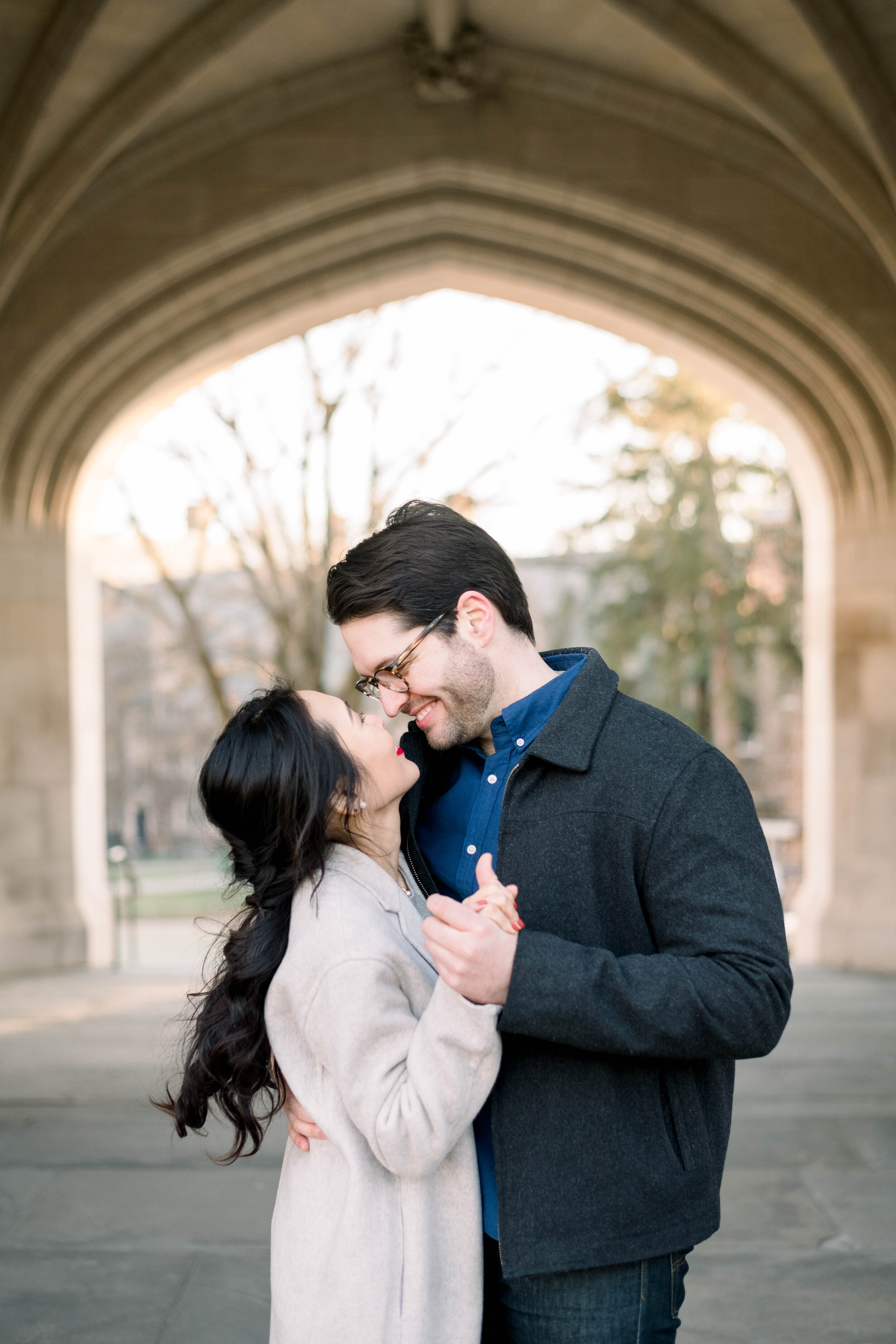 Princeton University Fine Art Engagement Session with Jimmy Choo Shoes by Liz Andolina Photography