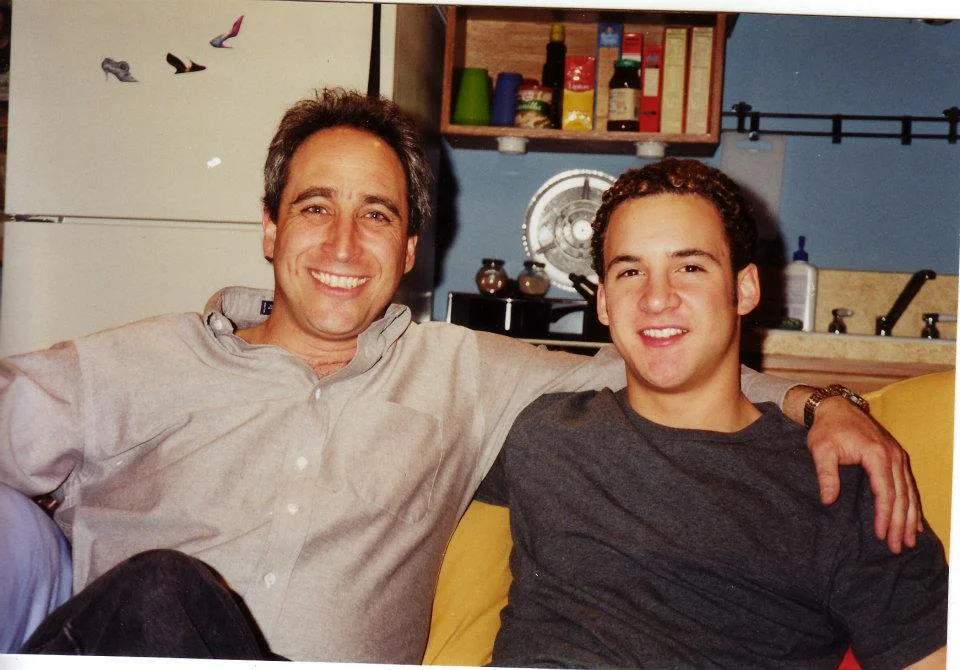 David Glazer on set of Boy Meets World with star Ben Savage.