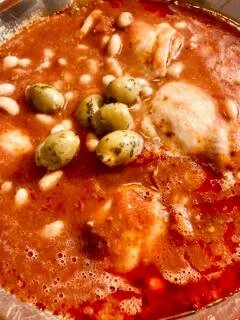 Harissa Chicken, Olives &amp; Cannellini Beans