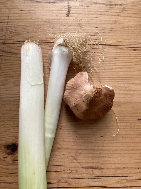 Smoked Garlic & Parmesan Baked Leeks
