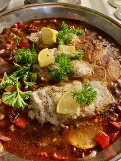 Cod with White Beans &amp; Chorizo