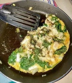 Spinach &amp; Spring Onion Frittata