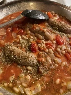 Sausage, Haricot Bean & Tomato Stew