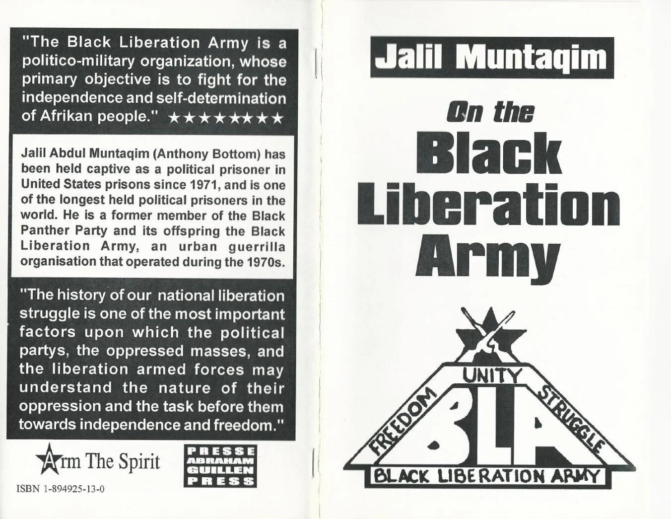 Jalil Muntaqim – “On The Black Liberation Army” (1979)