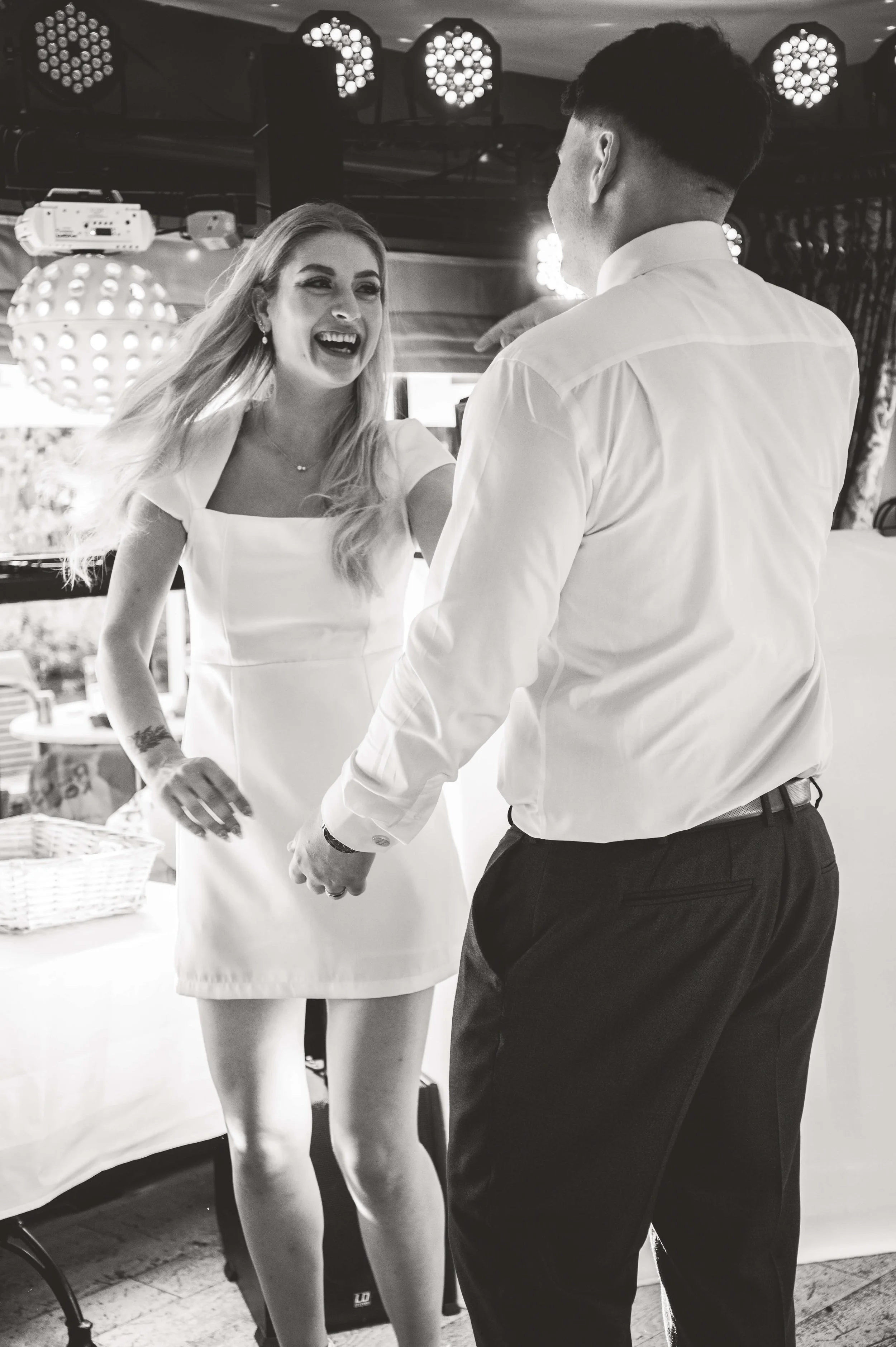 bride and groom having a dance 
