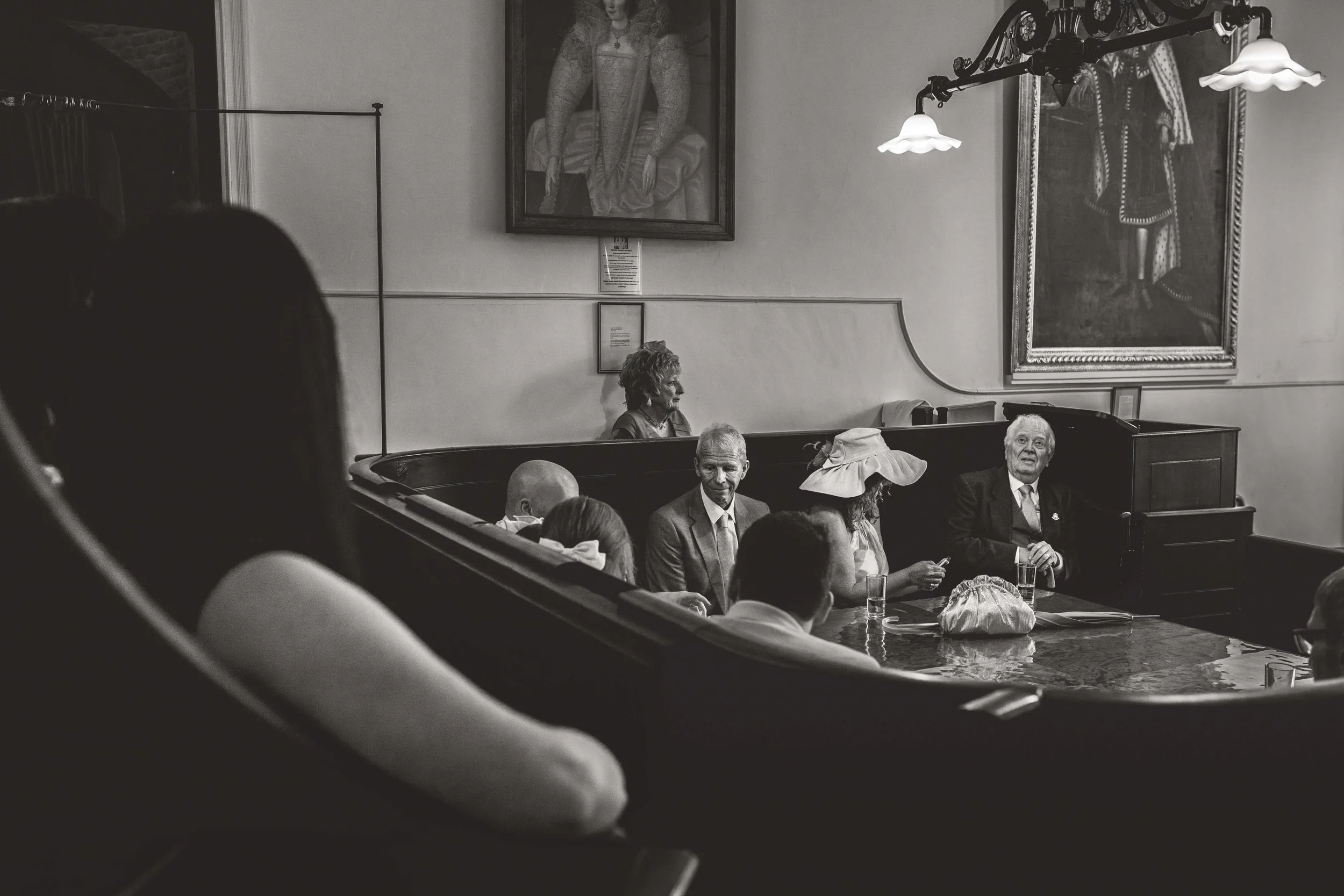 guests in the court seats 