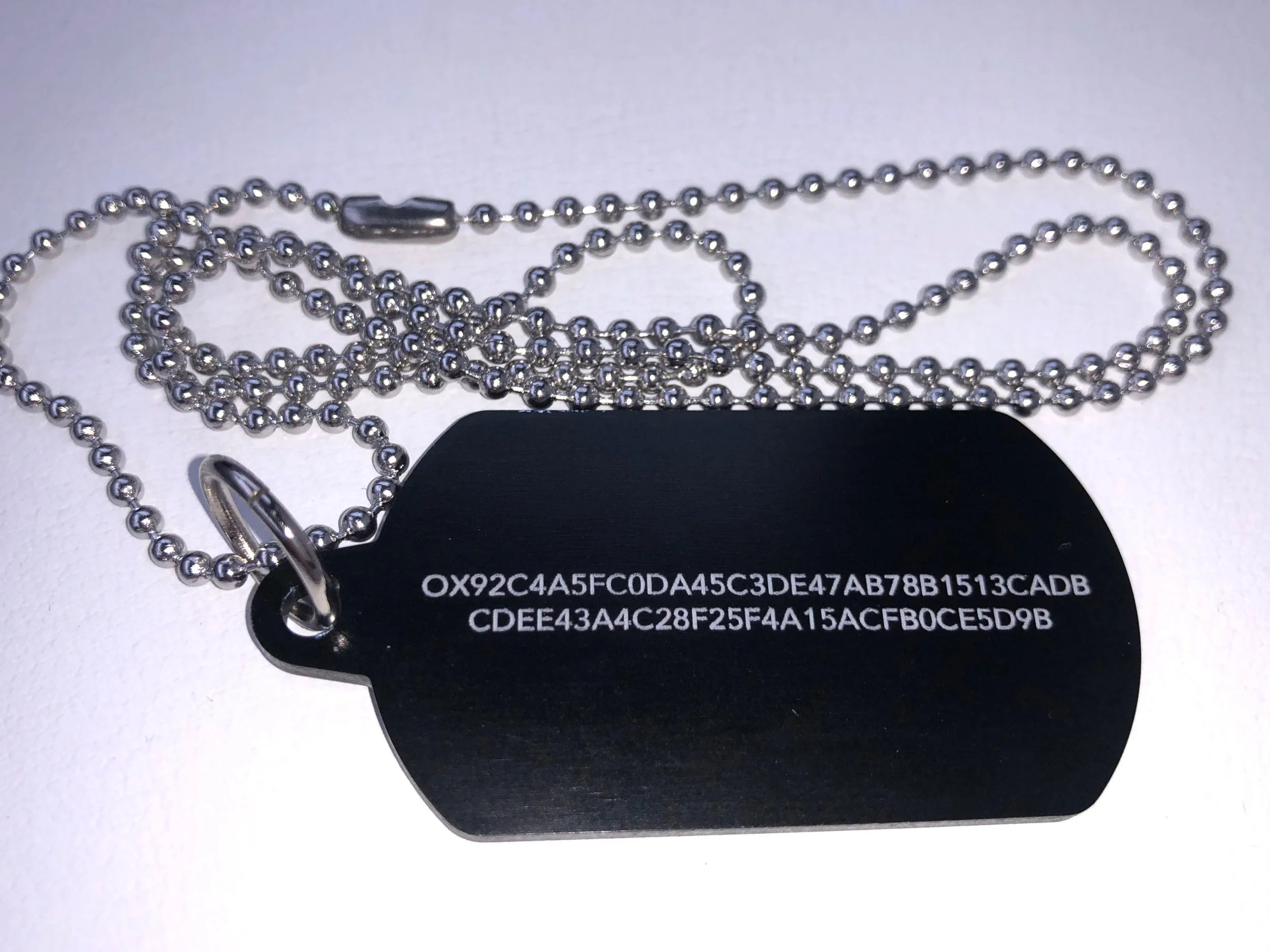 Inscribed Forever TxID Dog Tag