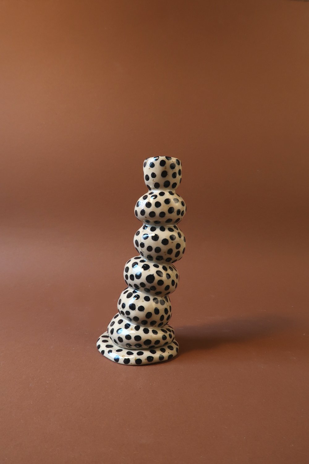 Bubble Kerzenhalter black dots