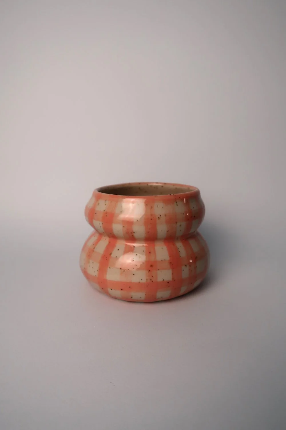 Bubbletasse rosa kariert