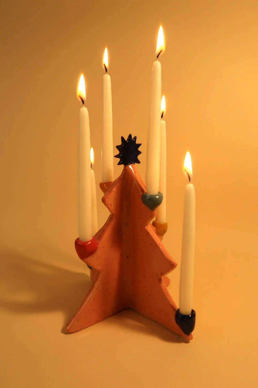 Bäumchen Kerzenhalter colorblock