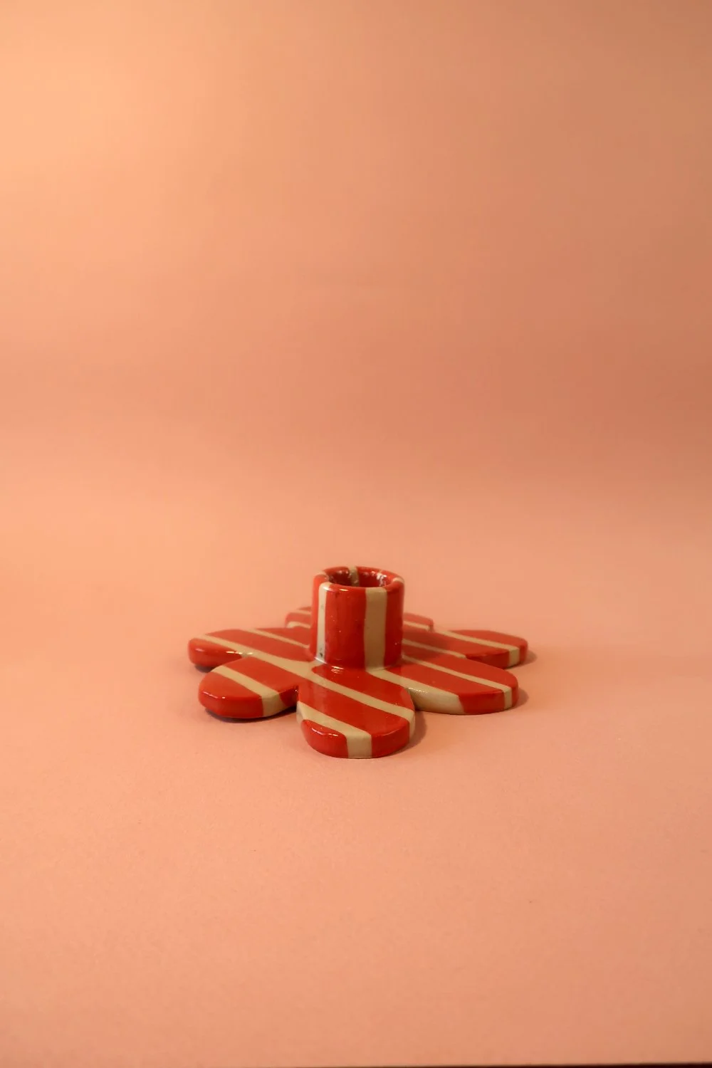 Stabkerzenhalter red stripes